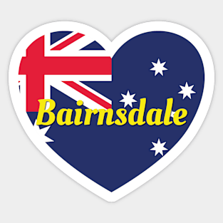 Bairnsdale VIC Australia Australian Flag Heart Sticker